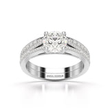 1.45 CT Round Cut Layered Lab Diamond Ring