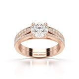 1.45 CT Round Cut Layered Lab Diamond Ring