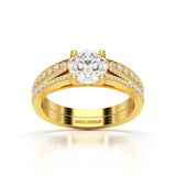 1.45 CT Round Cut Layered Lab Diamond Ring
