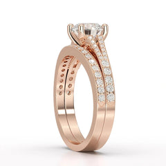 1.45 CT Round Cut Layered Lab Diamond Ring
