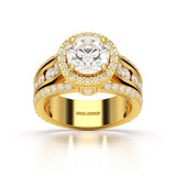 3.68 CT Round Cut Halo Lab Diamond Ring