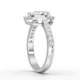 2.24 CT Pear Cut Halo Lab Diamond Ring