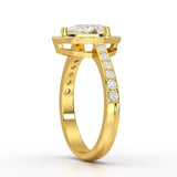 2.24 CT Pear Cut Halo Lab Diamond Ring
