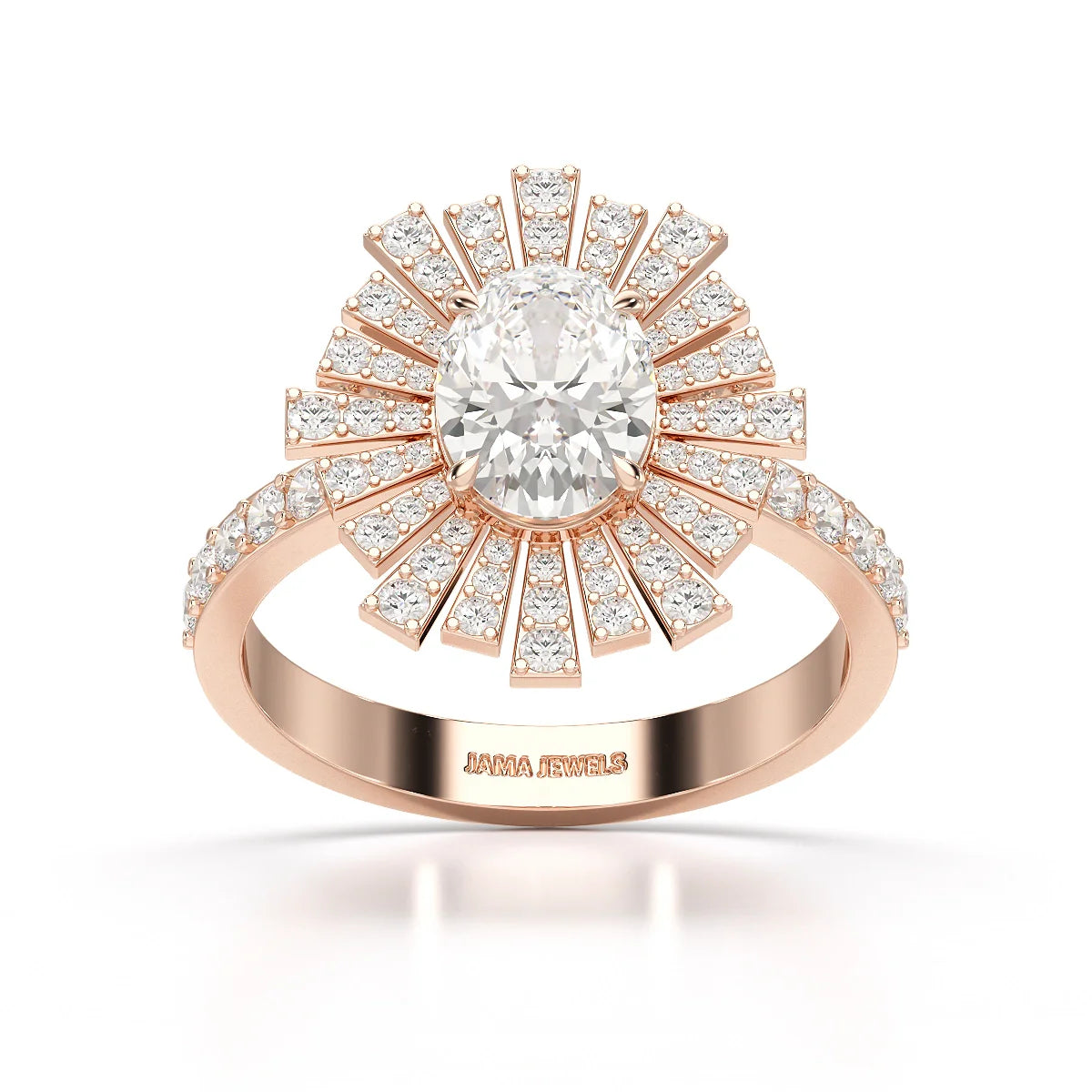 1.93 CT Oval Cut Halo Lab Diamond Ring