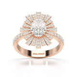 1.93 CT Oval Cut Halo Lab Diamond Ring