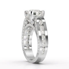 3.4 CT Cushion Cut Solitaire Lab Diamond Ring Jama Jewels