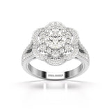 1.92 CT Round Cut Flower Shape Lab Diamond Ring