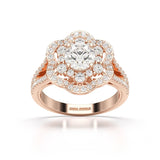 1.92 CT Round Cut Flower Shape Lab Diamond Ring