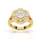 1.92 CT Round Cut Flower Shape Lab Diamond Ring