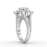 1.92 CT Round Cut Flower Shape Lab Diamond Ring