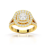 1.83 CT Cushion Cut Halo Lab Diamond Ring