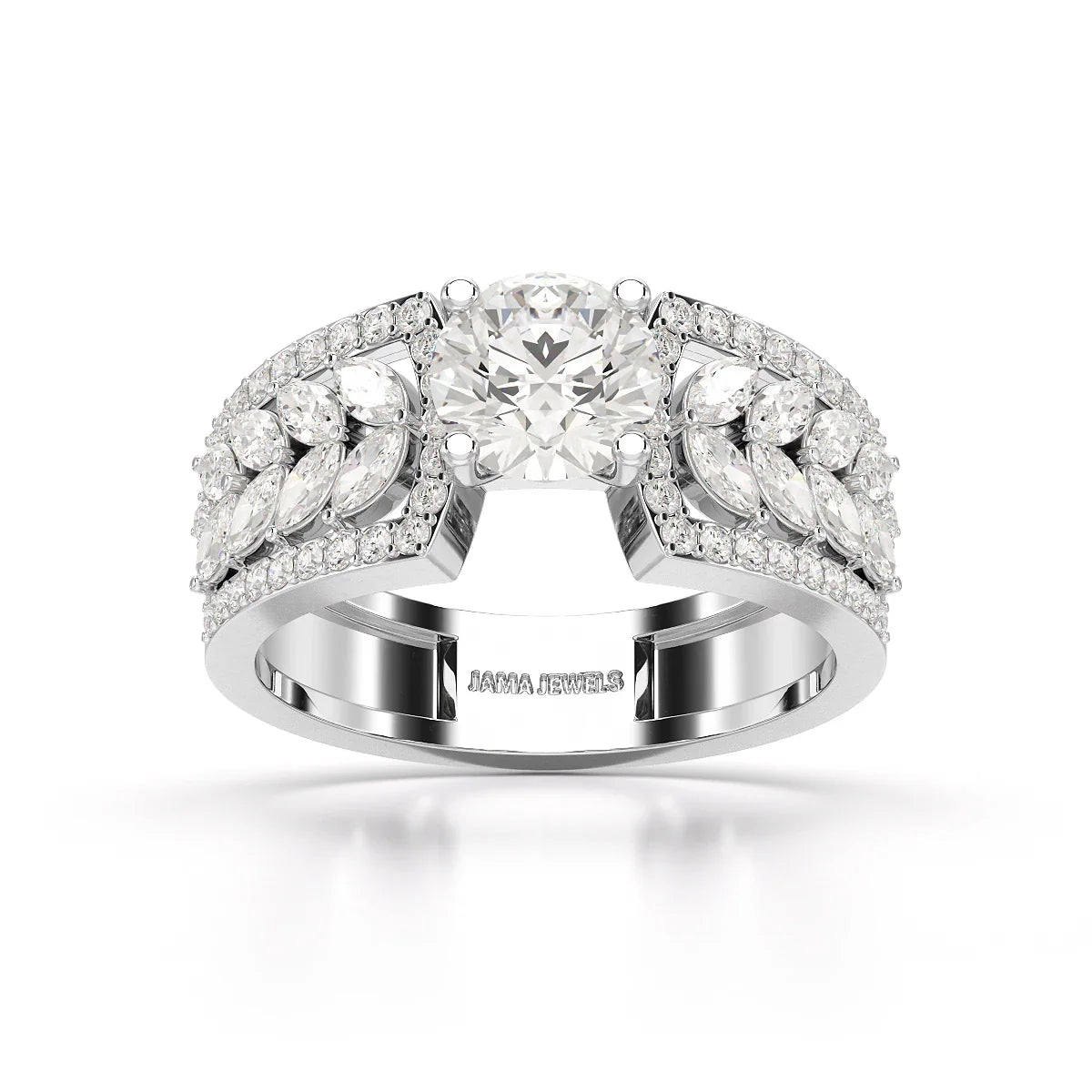 1.8 Classic Round Cut Lab Diamond Ring
