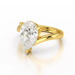 3 CT Pear Cut Solitaire Lab Diamond Ring Jama Jewels