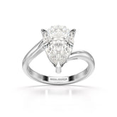 3 CT Pear Cut Solitaire Lab Diamond Ring