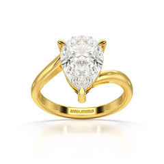 3 CT Pear Cut Solitaire Lab Diamond Ring Jama Jewels