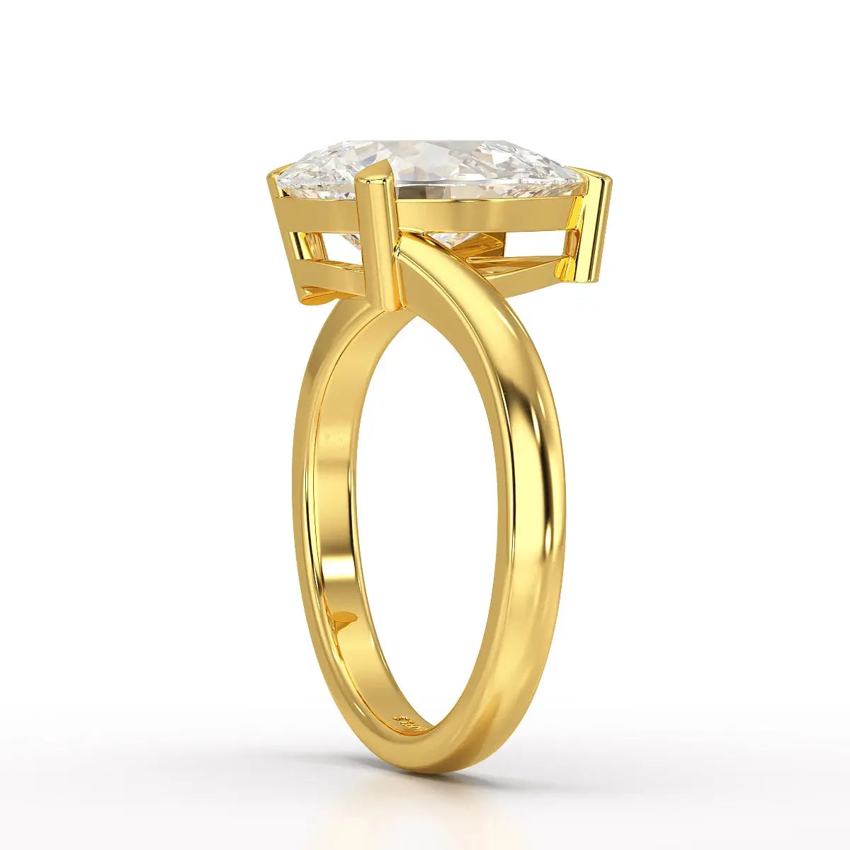 3 CT Pear Cut Solitaire Lab Diamond Ring Jama Jewels