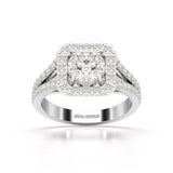 1.74 Round Cut Halo Lab Diamond Ring