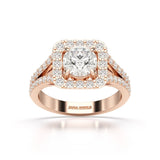 1.74 Round Cut Halo Lab Diamond Ring