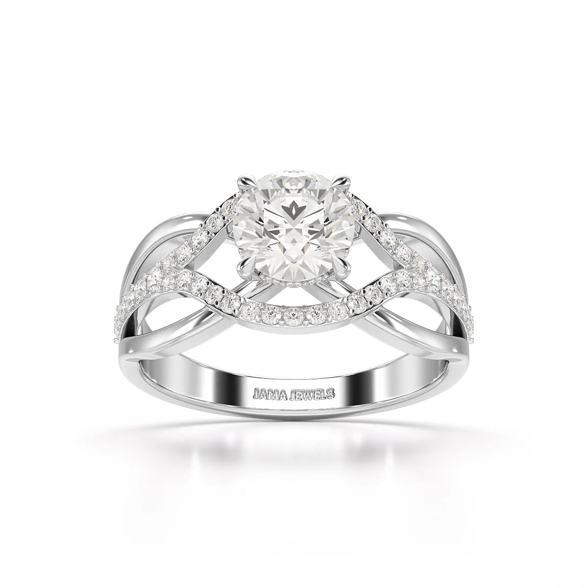 1.35 CT Layered Round Cut Lab Diamond Ring