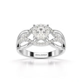 1.35 CT Layered Round Cut Lab Diamond Ring