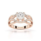 1.35 CT Layered Round Cut Lab Diamond Ring