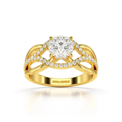 1.35 CT Layered Round Cut Lab Diamond Ring