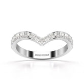0.57 CT Half Eternity Round Cut Lab Diamond Ring