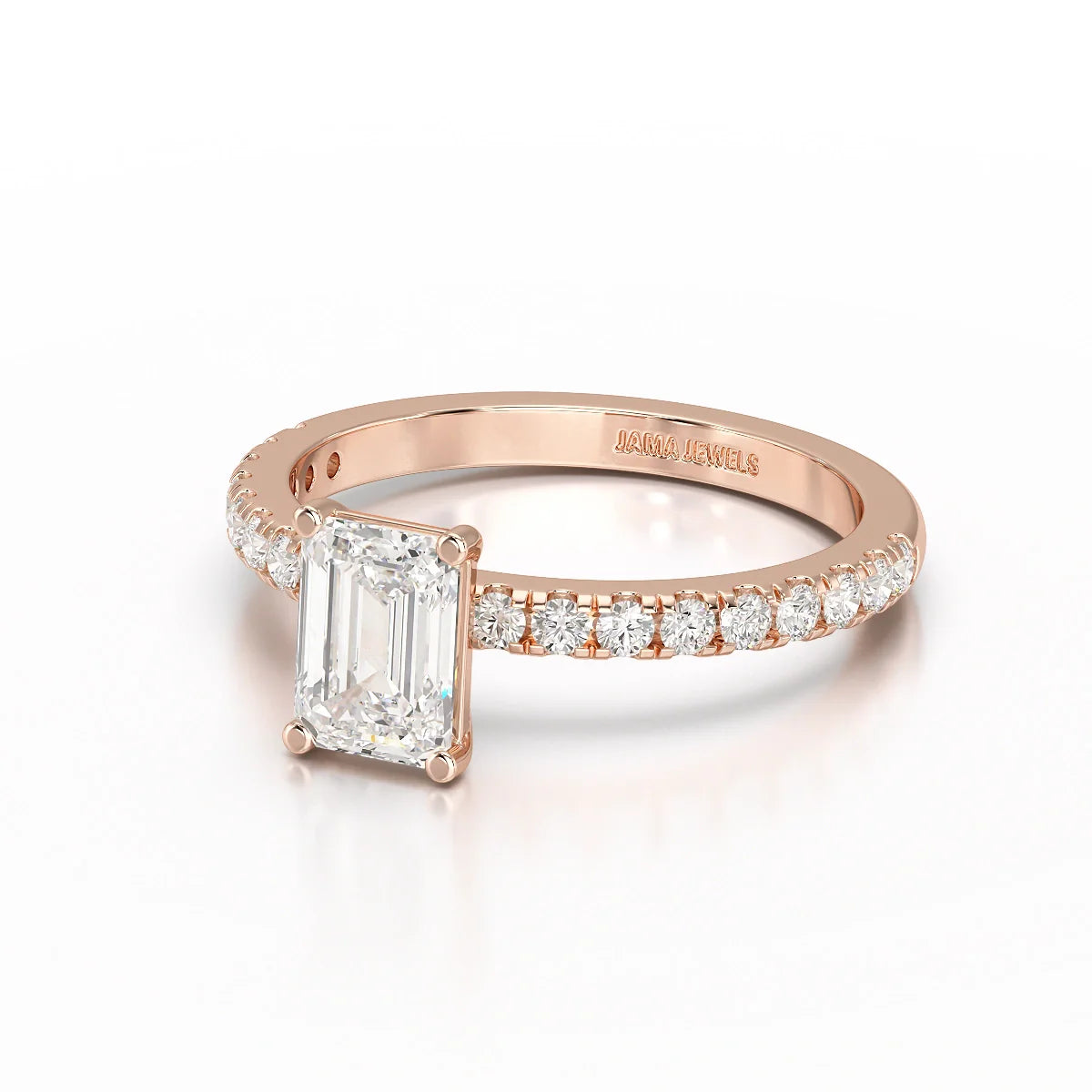 1 CT Classic Emerald Cut Lab Diamond Ring