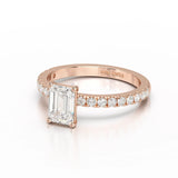 1 CT Classic Emerald Cut Lab Diamond Ring