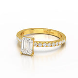 1 CT Classic Emerald Cut Lab Diamond Ring