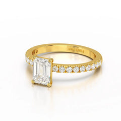 1 CT Classic Emerald Cut Lab Diamond Ring