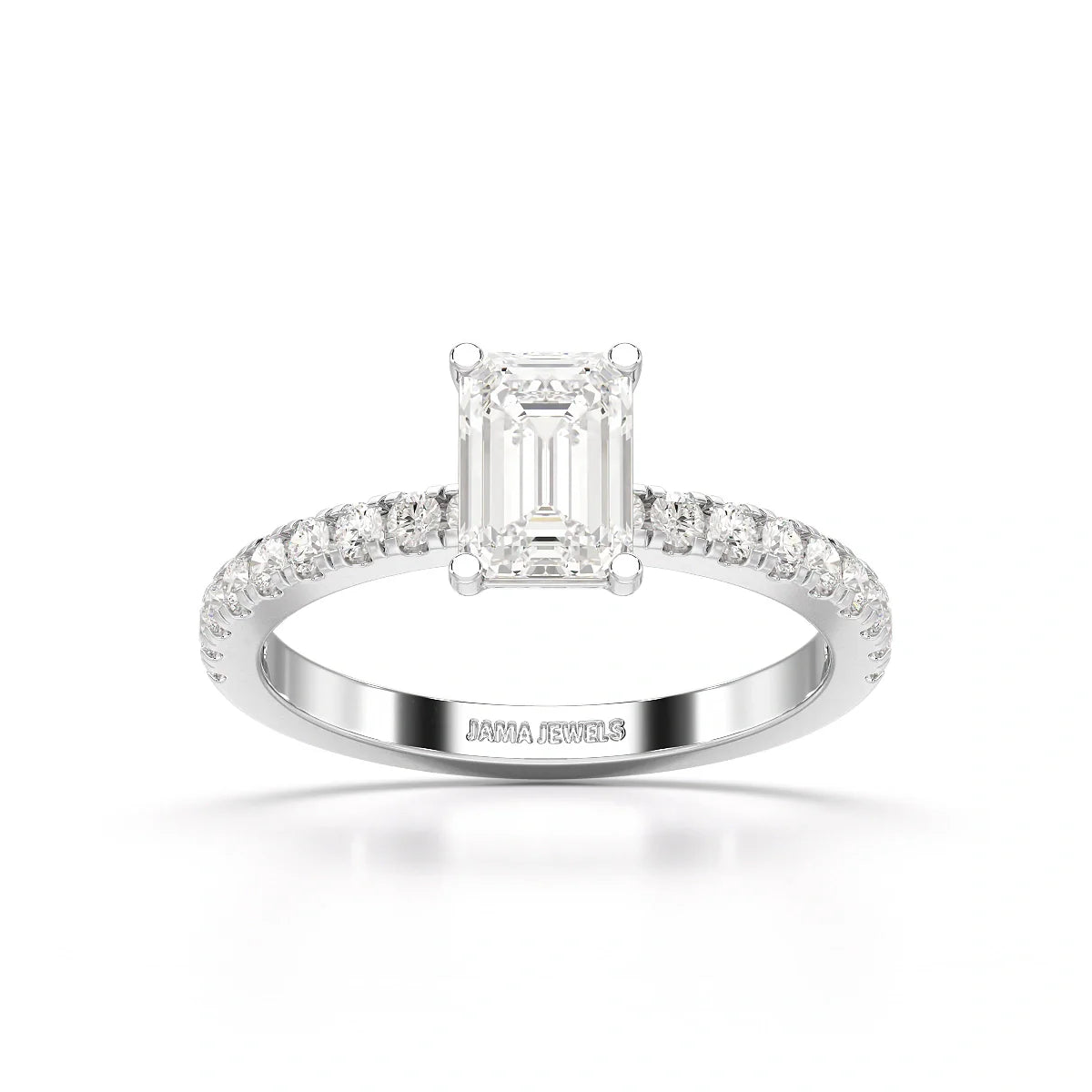 1 CT Classic Emerald Cut Lab Diamond Ring