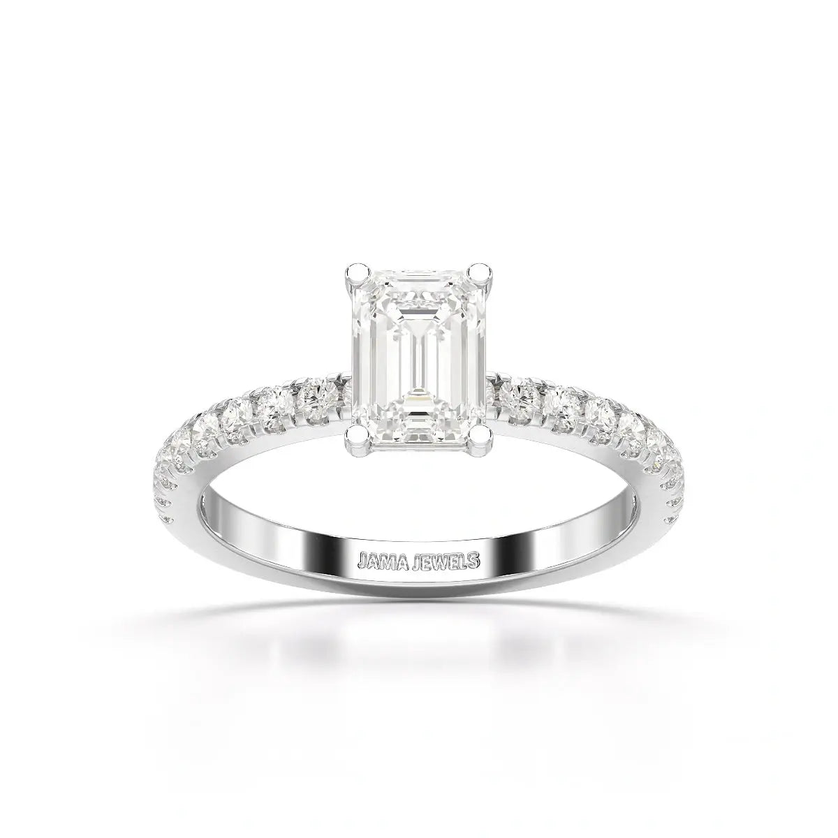 1 CT Classic Emerald Cut Lab Diamond Ring