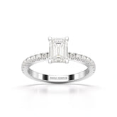1 CT Classic Emerald Cut Lab Diamond Ring