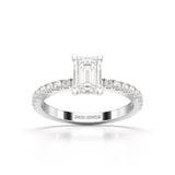 1 CT Classic Emerald Cut Lab Diamond Ring