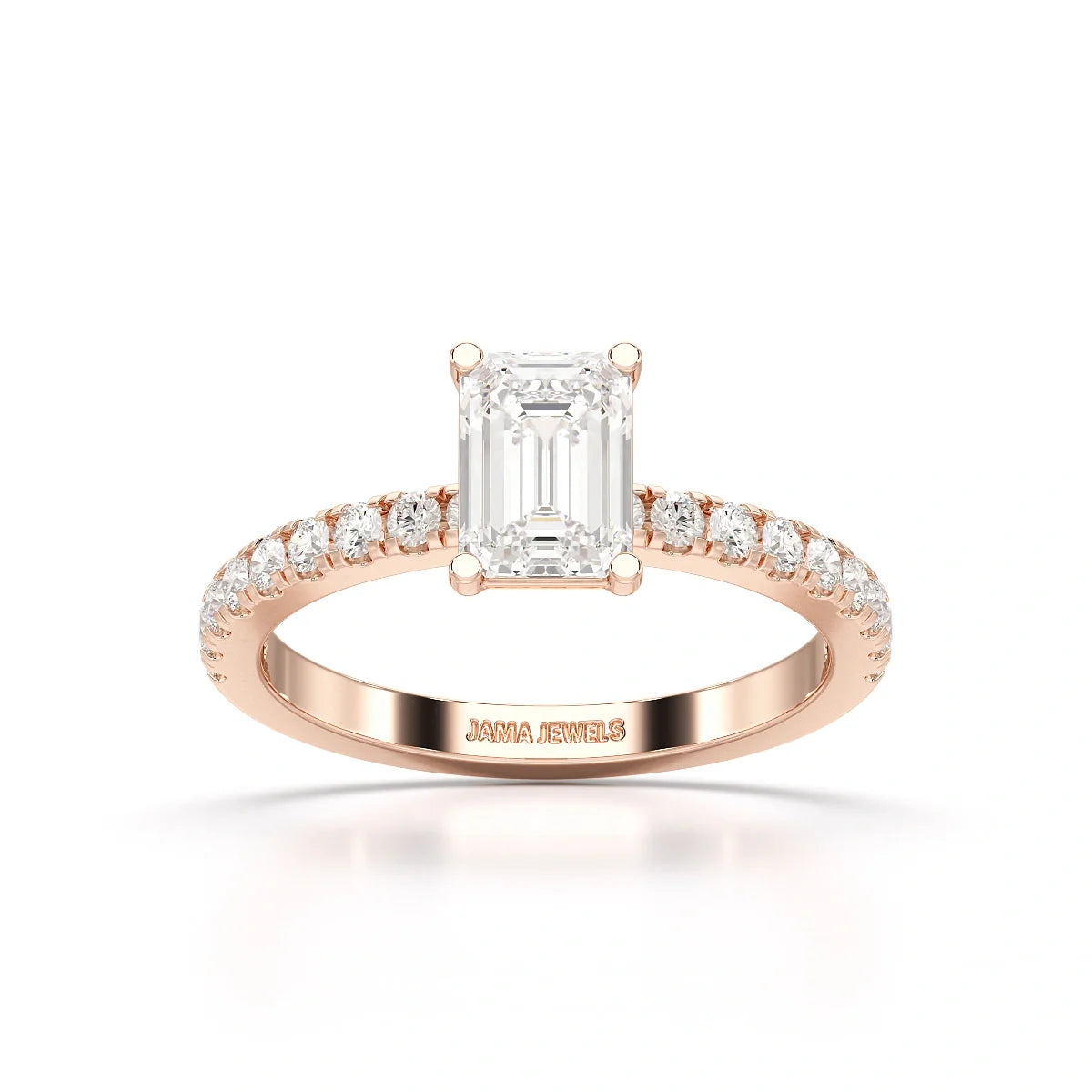 1 CT Classic Emerald Cut Lab Diamond Ring