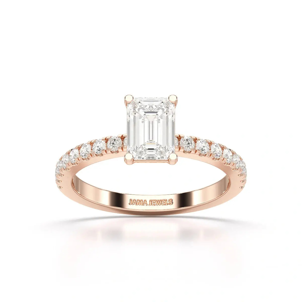 1 CT Classic Emerald Cut Lab Diamond Ring
