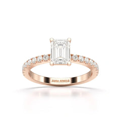 1 CT Classic Emerald Cut Lab Diamond Ring