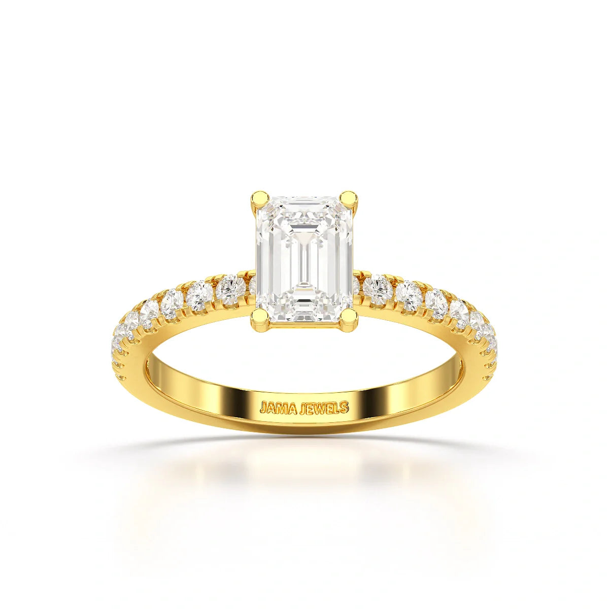 1 CT Classic Emerald Cut Lab Diamond Ring