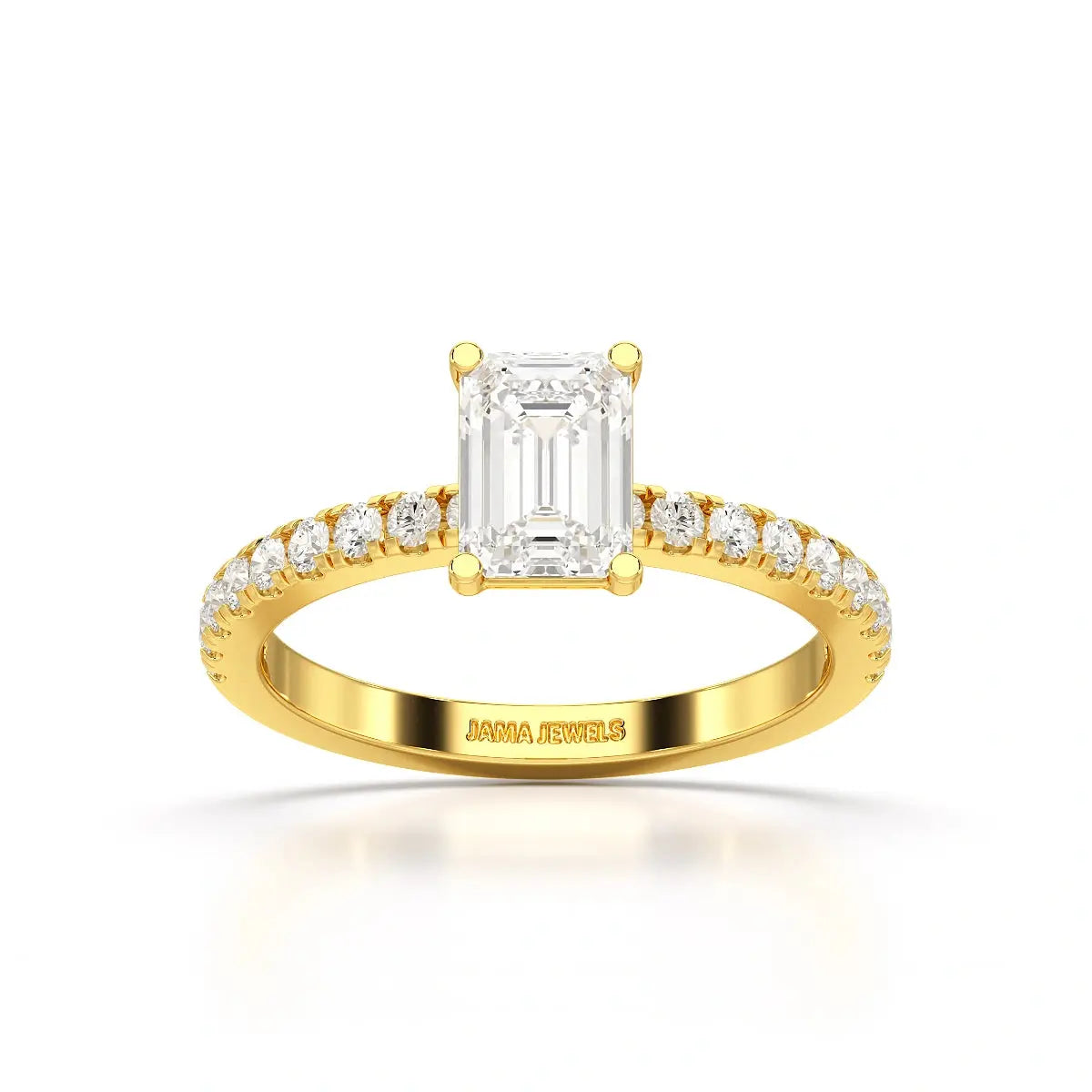 1 CT Classic Emerald Cut Lab Diamond Ring