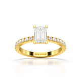 1 CT Classic Emerald Cut Lab Diamond Ring