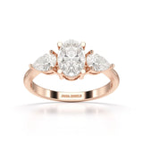 2.1 CT Oval Cut Three Stone Lab Diamond Ring