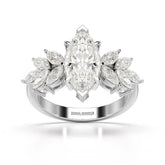 3.7 CT Marquis Cut Lab Diamond Ring Jama Jewels