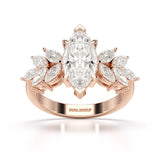 3.7 CT Marquis Cut Lab Diamond Ring