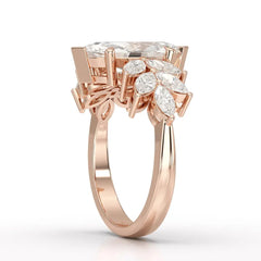 3.7 CT Marquis Cut Lab Diamond Ring Jama Jewels