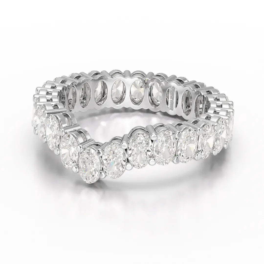 2.5 CT Oval Cut Eternity Lab Diamond Ring Jama Jewels