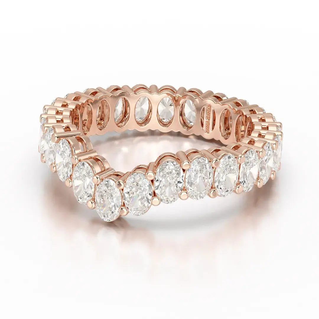 2.5 CT Oval Cut Eternity Lab Diamond Ring Jama Jewels
