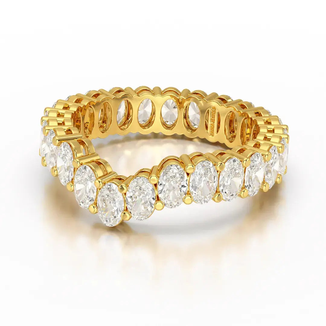 2.5 CT Oval Cut Eternity Lab Diamond Ring Jama Jewels