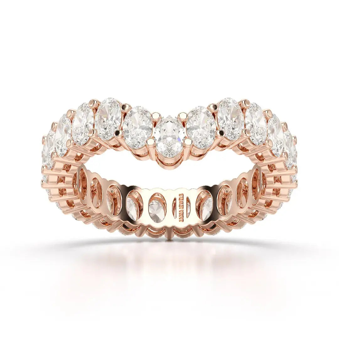 2.5 CT Oval Cut Eternity Lab Diamond Ring Jama Jewels