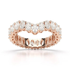2.5 CT Oval Cut Eternity Lab Diamond Ring Jama Jewels